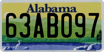 AL license plate 63AB097