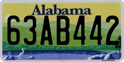 AL license plate 63AB442