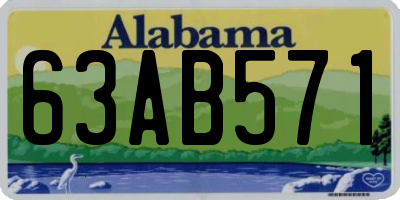 AL license plate 63AB571