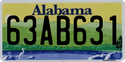 AL license plate 63AB631