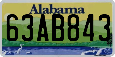 AL license plate 63AB843