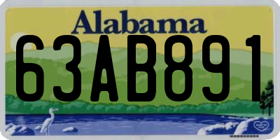 AL license plate 63AB891