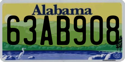 AL license plate 63AB908