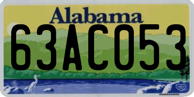 AL license plate 63AC053