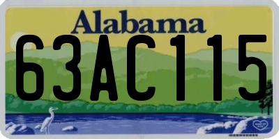 AL license plate 63AC115