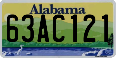 AL license plate 63AC121