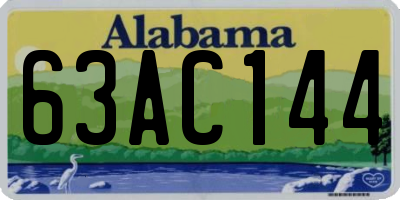 AL license plate 63AC144