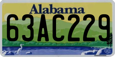 AL license plate 63AC229