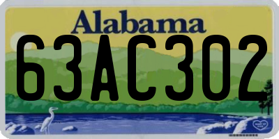 AL license plate 63AC302