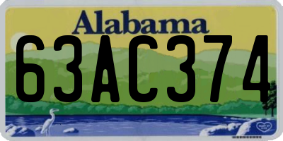 AL license plate 63AC374