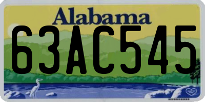 AL license plate 63AC545