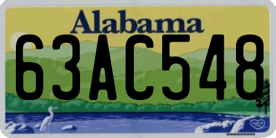 AL license plate 63AC548