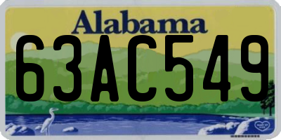 AL license plate 63AC549