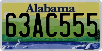 AL license plate 63AC555