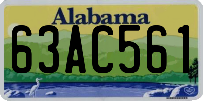 AL license plate 63AC561