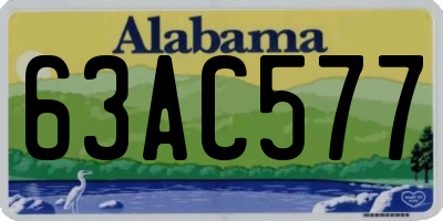 AL license plate 63AC577