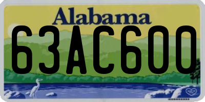 AL license plate 63AC600