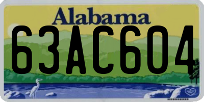 AL license plate 63AC604