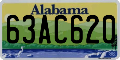 AL license plate 63AC620