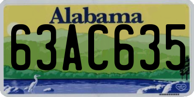 AL license plate 63AC635