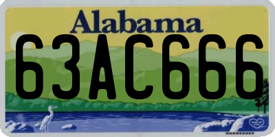 AL license plate 63AC666