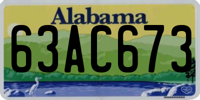 AL license plate 63AC673
