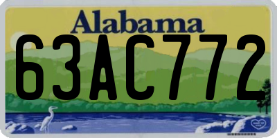 AL license plate 63AC772