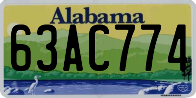 AL license plate 63AC774