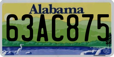 AL license plate 63AC875