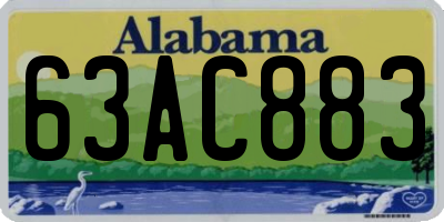 AL license plate 63AC883