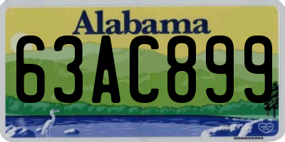 AL license plate 63AC899