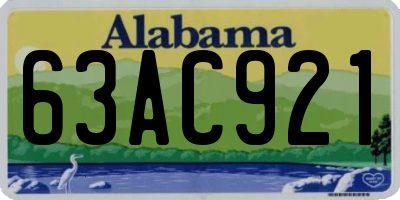 AL license plate 63AC921
