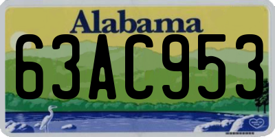 AL license plate 63AC953