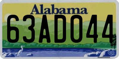 AL license plate 63AD044