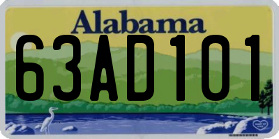 AL license plate 63AD101
