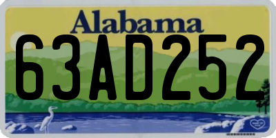 AL license plate 63AD252