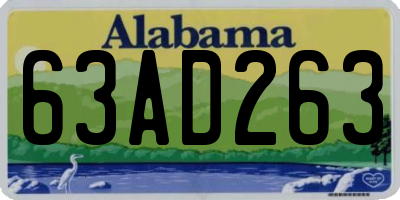 AL license plate 63AD263