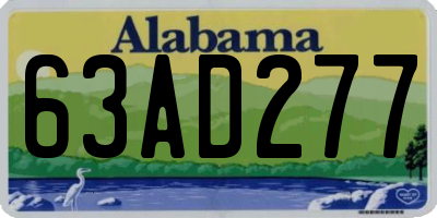 AL license plate 63AD277