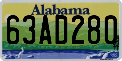 AL license plate 63AD280
