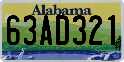 AL license plate 63AD321