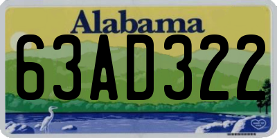 AL license plate 63AD322