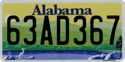 AL license plate 63AD367