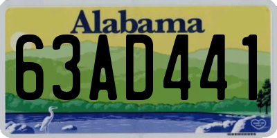 AL license plate 63AD441