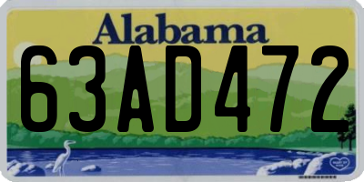 AL license plate 63AD472