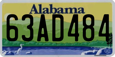AL license plate 63AD484