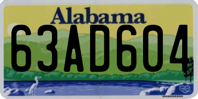 AL license plate 63AD604