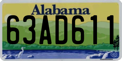 AL license plate 63AD611