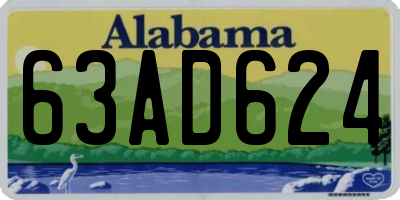 AL license plate 63AD624