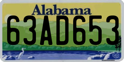 AL license plate 63AD653