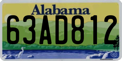 AL license plate 63AD812